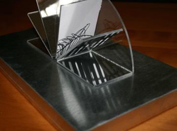 metal and glass