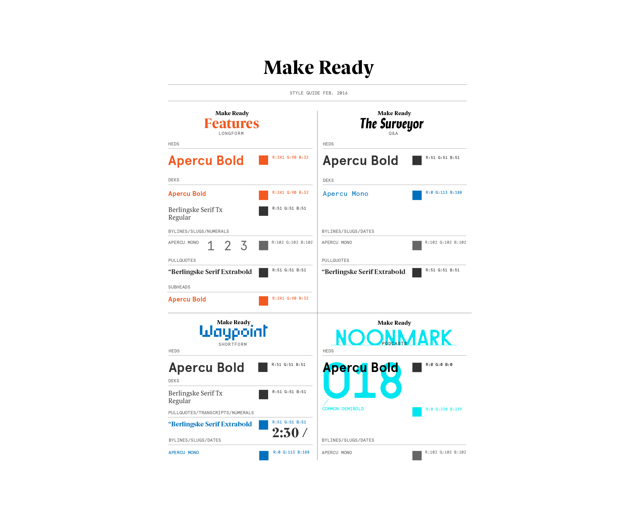 Make Ready Magazine, 2015