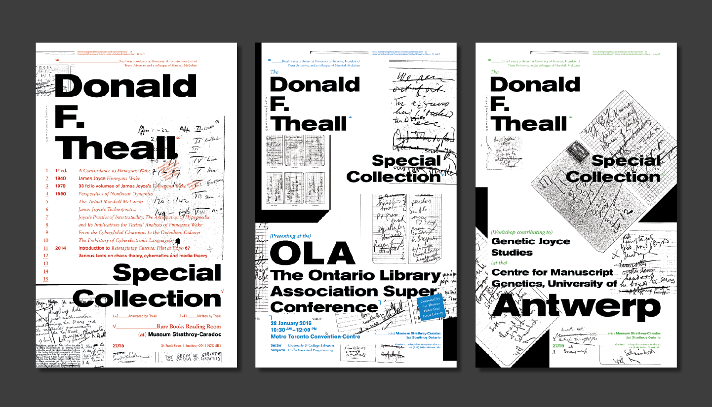 Strathroy Museum, Poster Series Rare Book Library, Donald F. Theall, 2014