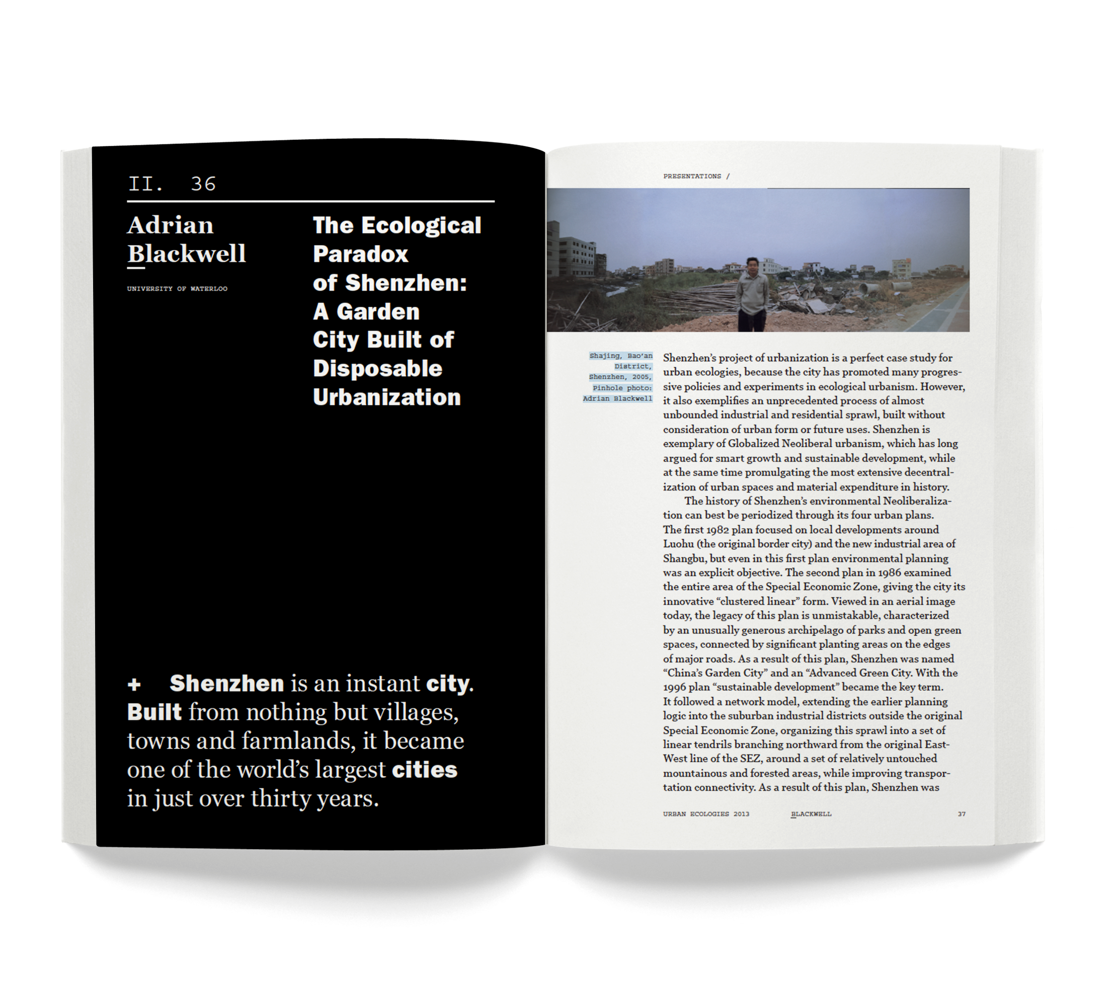 2013 Urban Ecologies Book, 2014-2015