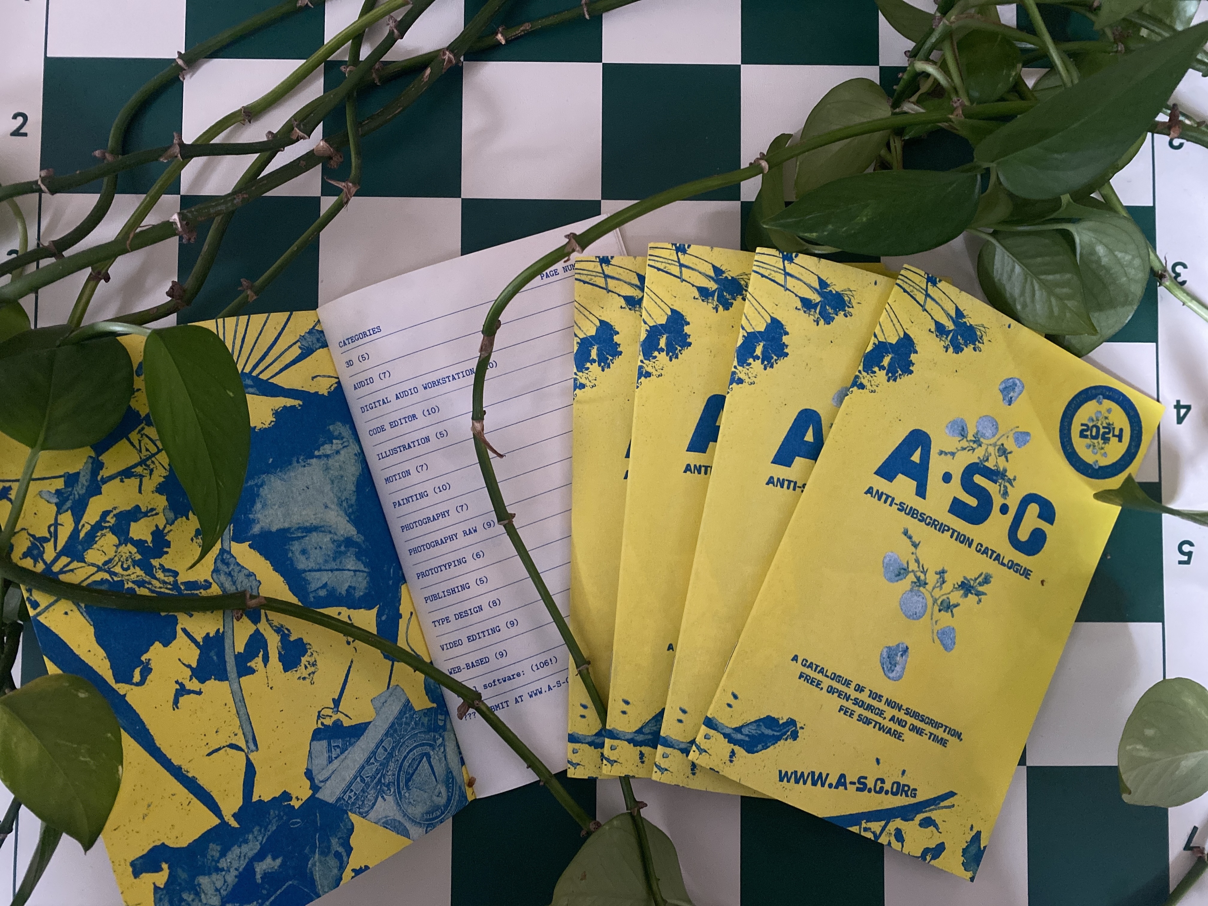 photograph of a-s-c.org booklets 2024 edition printed by Colour Code Toronto
